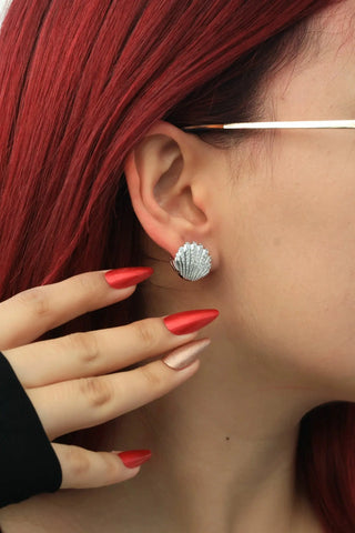 14 AYAR ALTIN KAPLAMA İSTİRİDYE KÜPE - Babil Takı