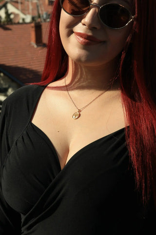 14 AYAR ALTIN KAPLAMA MİNELİ HAYAT AĞACI KOLYE - Babil Takı