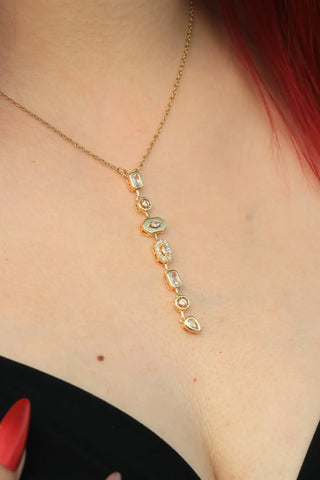 14 AYAR ALTIN KAPLAMA Y KOLYE - Babil Takı