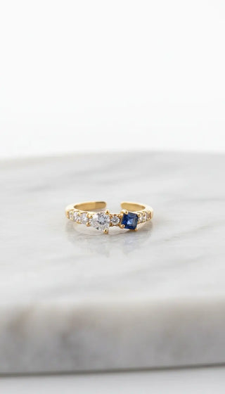 14 AYAR ALTIN KAPLAMA OKYANUS ESİNTİSİ YÜZÜK - Babil Takı