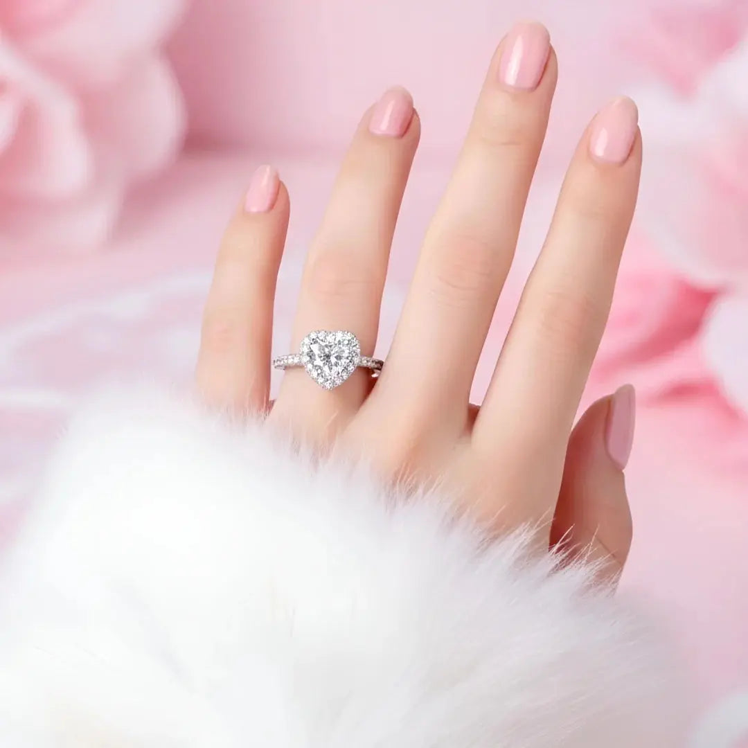 14 AYAR ALTIN KAPLAMA BEYAZ ZİRKON TAŞLI PANDORA YÜZÜK - Babil Takı