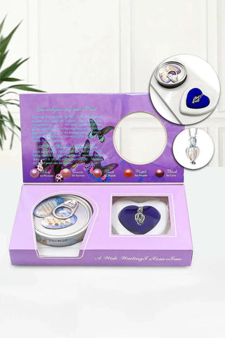 Canlı İstiridye ve İnci Kafes Kolye - Babil Takı