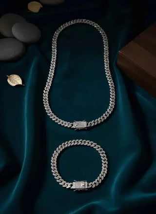 CUBAN CHAİN ERKEK KOLYE BİLEKLİK SET - Babil Takı