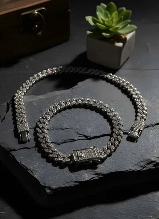 CUBAN CHAİN ERKEK KOLYE BİLEKLİK SET - Babil Takı