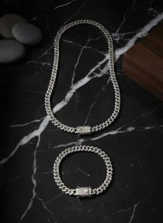 CUBAN CHAİN ERKEK KOLYE BİLEKLİK SET - Babil Takı