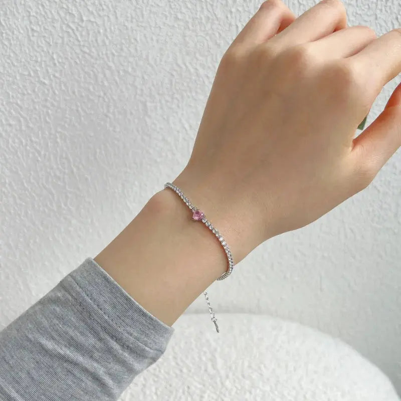 14 AYAR ALTIN KAPLAMA PEMBE TAŞLI PANDORA BİLEKLİK - Babil Takı
