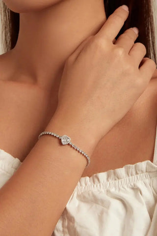 14 AYAR ALTIN KAPLAMA BEYAZ ZİRKON TAŞLI PANDORA BİLEKLİK - Babil Takı