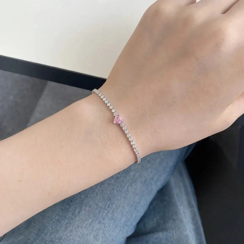 14 AYAR ALTIN KAPLAMA PEMBE TAŞLI PANDORA BİLEKLİK - Babil Takı