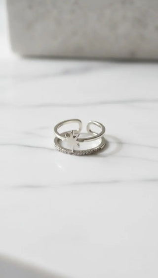 14 AYAR ALTIN KAPLAMA KUTUP YILDIZI YÜZÜK - Babil Takı